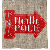 Noordpoolrode Pijl Rustige kerstfeestdag Douchegordijn (Voorkant)