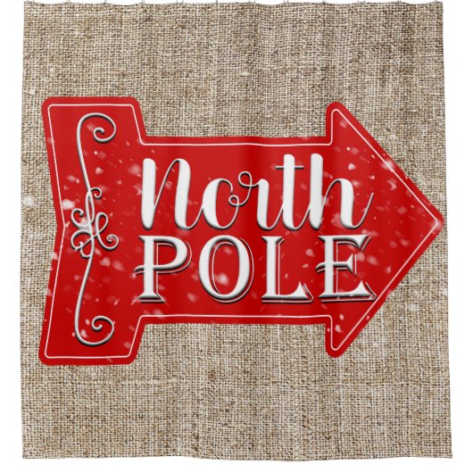 Noordpoolrode Pijl Rustige kerstfeestdag Douchegordijn (Voorkant)