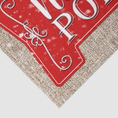 Noordpoolrode Pijl Rustige kerstfeestdag Tissuepapier (Detail)