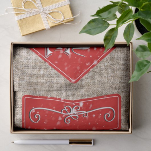 Noordpoolrode Pijl Rustige kerstfeestdag Tissuepapier (Geschenk)