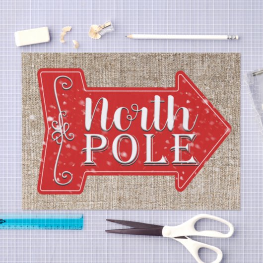 Noordpoolrode Pijl Rustige kerstfeestdag Tissuepapier (Craft)