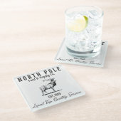 Noordpoolvoer en -voorziening Co. Glazen Onderzetter (Schuin)