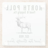 Noordpoolvoer en -voorziening Co. Glazen Onderzetter (Achterkant)