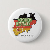 Noordrijn-Westfalen Duitsland Retro NRW Souvenir Ronde Button 5,7 Cm (Voorkant)