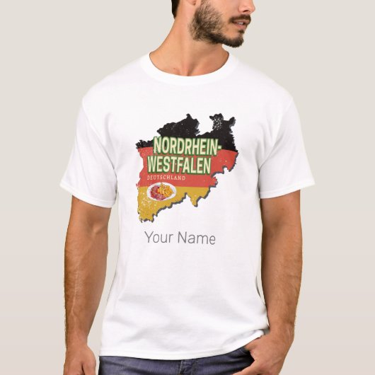 Noordrijn-Westfalen Duitsland Retro NRW Souvenir T-shirt (Voorkant)