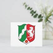 Noordrijn-Westfalen Kat Wapengebied Briefkaart (Staand voorkant)