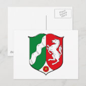 Noordrijn-Westfalen Kat Wapengebied Briefkaart (Voorkant / Achterkant)