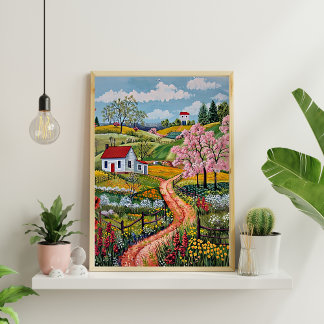 Noords Abstract Geometrisch Poster (steen)