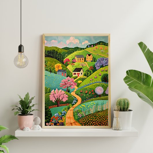 Noords Abstract Geometrisch Poster (steen)