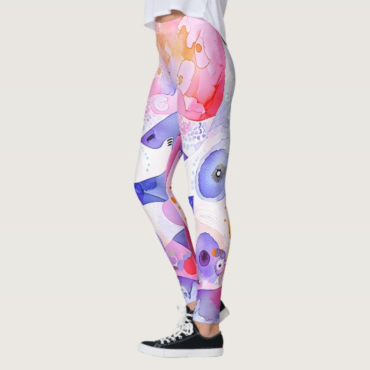 Noords Beer in aquarel Leggings (Links)