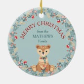 Noords Beer Wreater Kerstmis Keramisch Ornament (Achterkant)