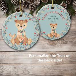 Noords Beer Wreater Kerstmis Keramisch Ornament