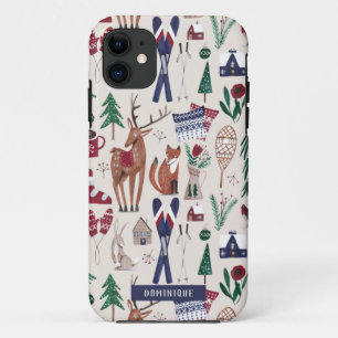 Noords Bos Na-ski Winter Patroon Case-Mate iPhone Case