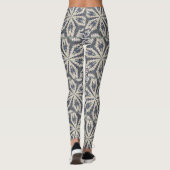 Noords IJslands sneeuwvlok ontwerp Leggings (Achterkant)