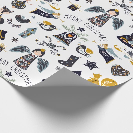 Noords kerstpapier cadeaupapier (Hoek)