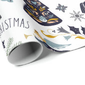 Noords kerstpapier cadeaupapier (Rol Hoek)