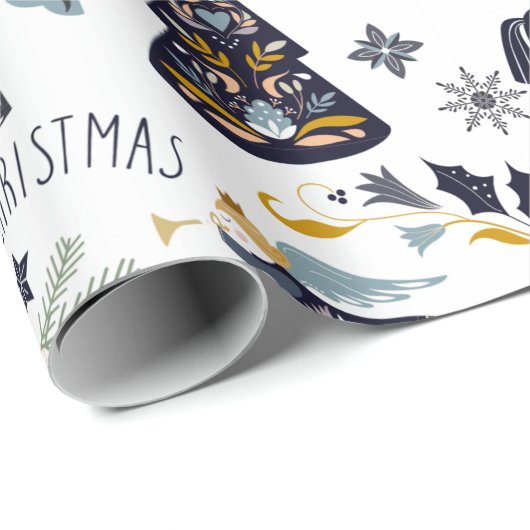 Noords kerstpapier cadeaupapier (Rol Hoek)