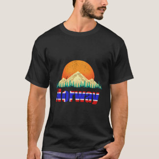 Noords land Noors Vlaggengebergte Noorwegen T-shirt