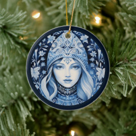 Noords meisjesornament keramisch ornament