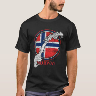 Noords Scandinavië Trots Noors Vlag Land Nr T-shirt