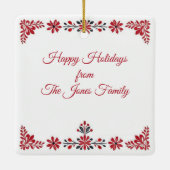 Noords Scandinavisch dorp Keramisch Ornament (Achterkant)