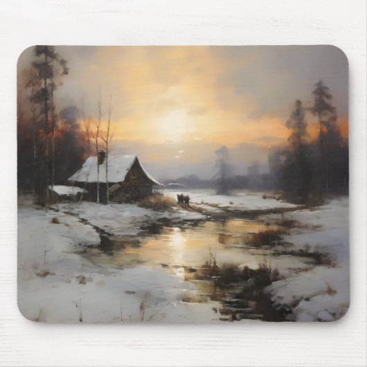 Noords winterlandschap muismat (Voorkant)