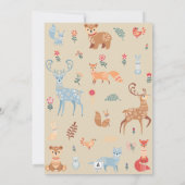 Noordse Baby shower van Bossen Kaart (Achterkant)