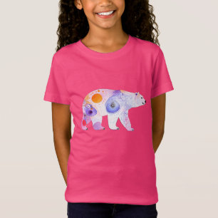 Noordse beer in waterverf t-shirt