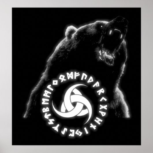 Noordse Beer Poster (Voorkant)