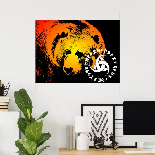 Noordse Beer Poster (Thuiskantoor)