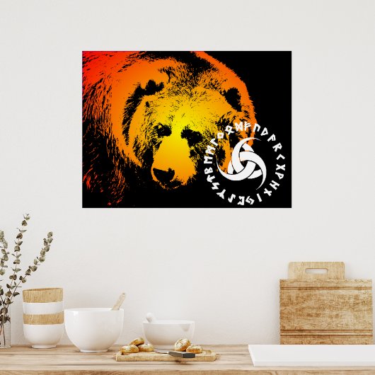 Noordse Beer Poster (Keuken)