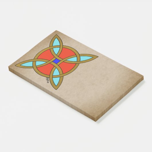 Noordse bescherming tegen hekserij of heksenknoop post-it® notes (Schuin)