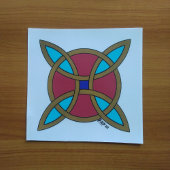 Noordse bescherming tegen hekserij of heksenknoop raamsticker