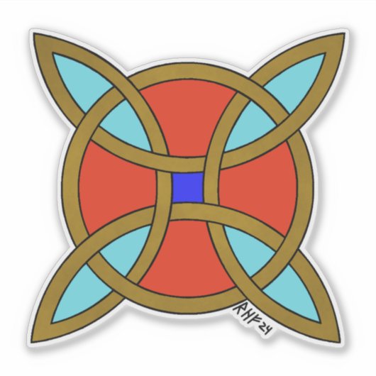 Noordse bescherming tegen hekserij of heksenknoop sticker (Voorkant)