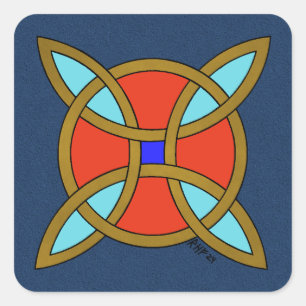 Noordse bescherming tegen hekserij of heksenknoop vierkante sticker