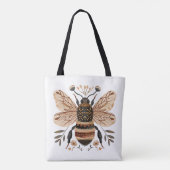 Noordse Bij Boodschappentas Tote Bag (Achterkant)
