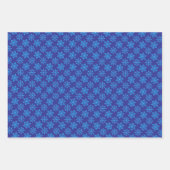 Noordse Blauwe Sneeuwvlok (Glitter Effect) op Lapi Inpakpapier Vel (Voorkant 3)
