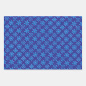 Noordse Blauwe Sneeuwvlok (Glitter Effect) op Lapi Inpakpapier Vel (Voorkant)