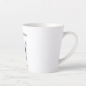 Noordse Blauwe Witte Herten Kerst Latte Mok (Rechts)