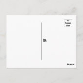 noordse blauwvos met rode Mok Briefkaart (Achterkant)