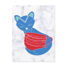  noordse blauwvos met rode Mok