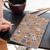 Noordse bloem cirkelpatroon notitieboek