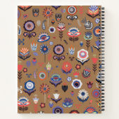 Noordse bloem cirkelpatroon notitieboek (Achterkant)