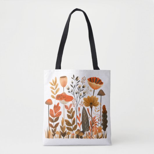 Noordse Bloemen Tote Tas (Voorkant)