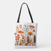 Noordse Bloemen Tote Tas (Achterkant)