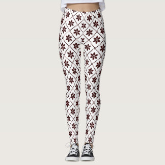 Noordse Bloemige Ster Geometrisch Patroon Leggings