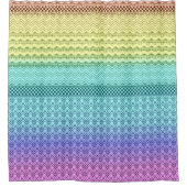 Noordse Boho Bohemian Tribal Rainbow Unique Aztec Douchegordijn (Voorkant)