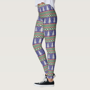 Noordse breipatroon Kerstvakantie Leggings