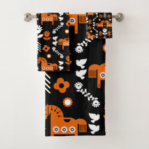 Noordse Data Paard Huis Decoratie Bad Handdoek