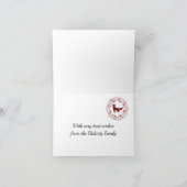 Noordse dorp bos scene. Fijne kerst Feestdagen Kaart (Binnen)